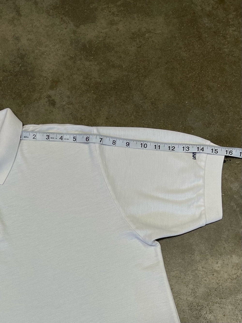 Vintage 80s Levis Single Stitch White Polo Shirt XL - Picture 5 of 8